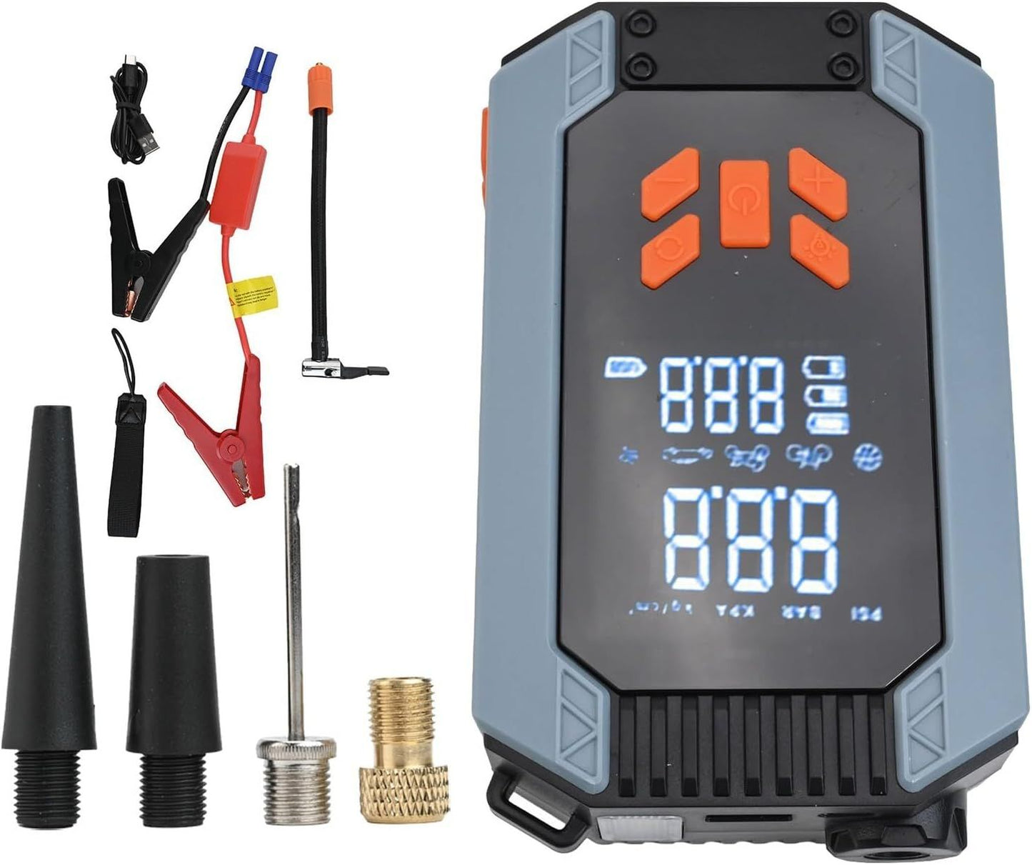 Portable 7200ACA Car Jumper Starter with Air Pump Battery Amplifier Power Bank 150 PSI
